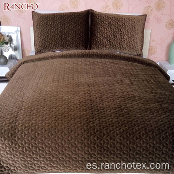 Último estilo europeo Bedspread King Size Velvet Bedspread